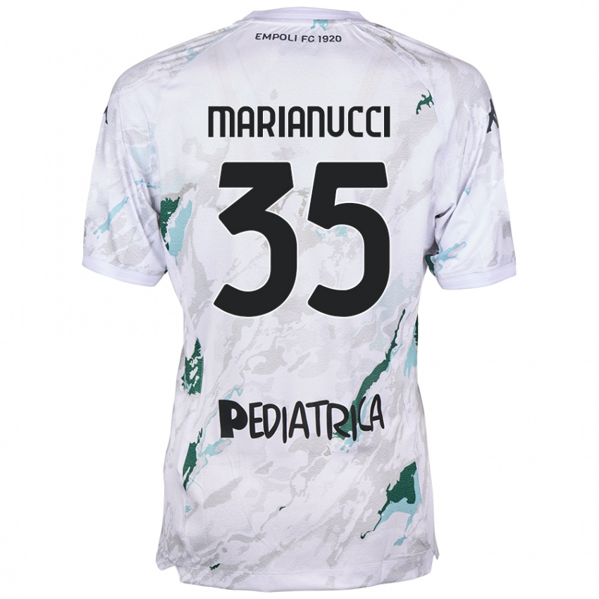 Gyermek Luca Marianucci #35 Szürke Idegenbeli Jersey 2024/25 Mez Póló Ing