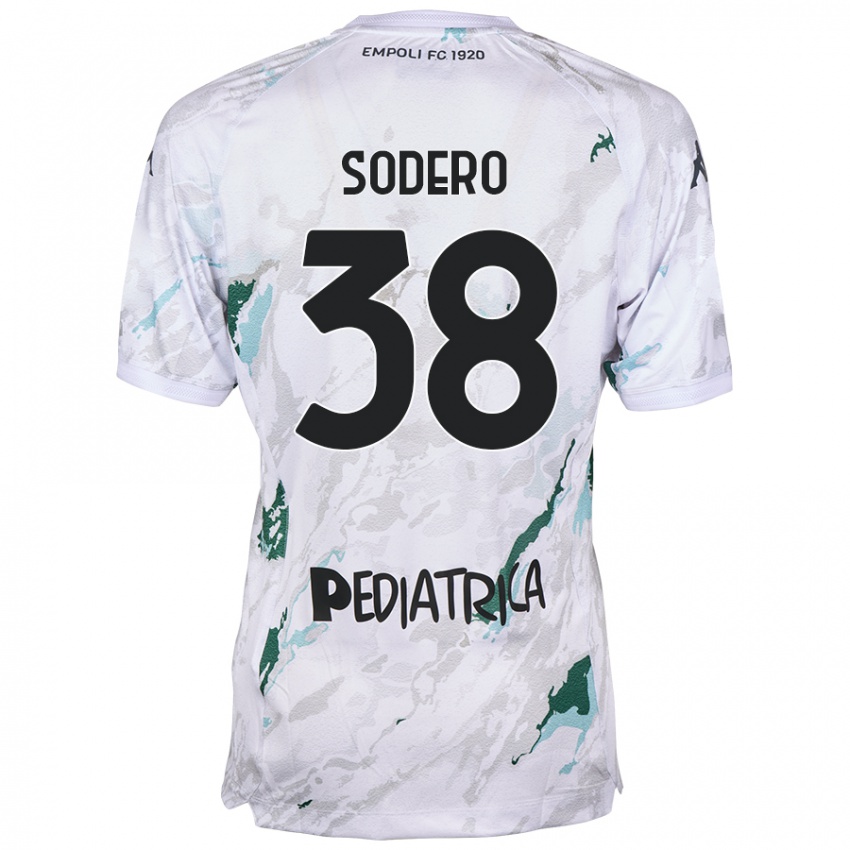 Gyermek Andrea Sodero #38 Szürke Idegenbeli Jersey 2024/25 Mez Póló Ing