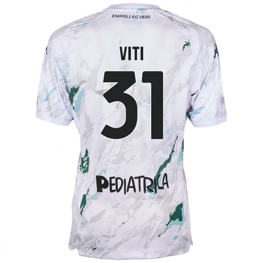 Gyermek Vittorio Viti #31 Szürke Idegenbeli Jersey 2024/25 Mez Póló Ing