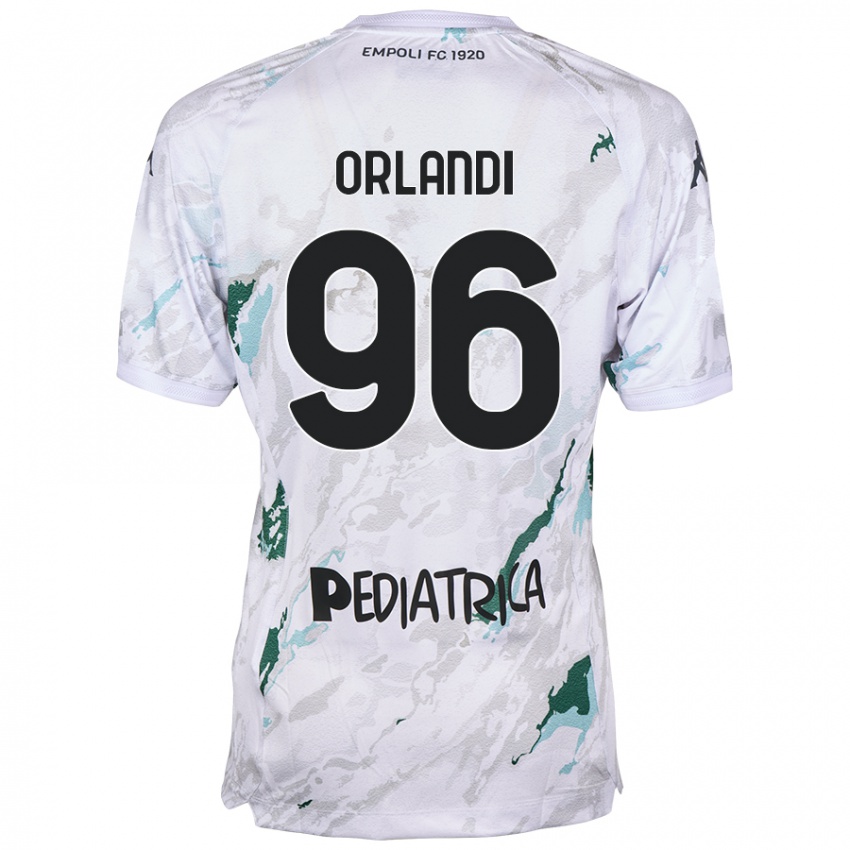 Gyermek Andrea Orlandi #96 Szürke Idegenbeli Jersey 2024/25 Mez Póló Ing