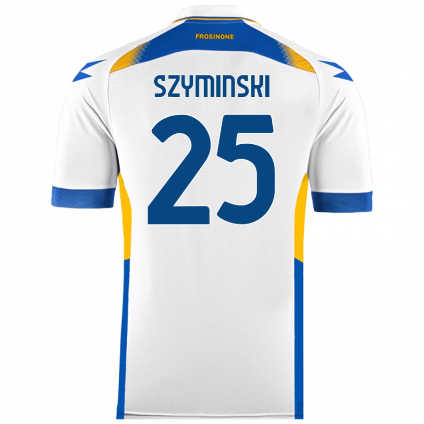 Gyermek Przemyslaw Szyminski #25 Fehér Idegenbeli Jersey 2024/25 Mez Póló Ing