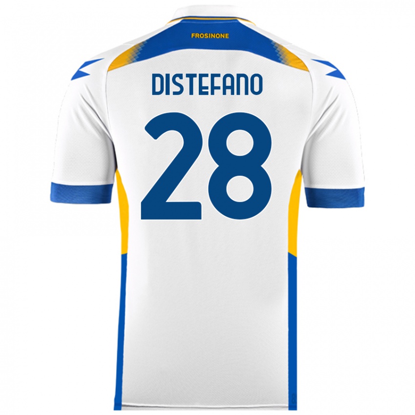 Gyermek Filippo Distefano #28 Fehér Idegenbeli Jersey 2024/25 Mez Póló Ing