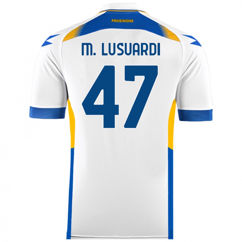 Gyermek Mateus Lusuardi #47 Fehér Idegenbeli Jersey 2024/25 Mez Póló Ing