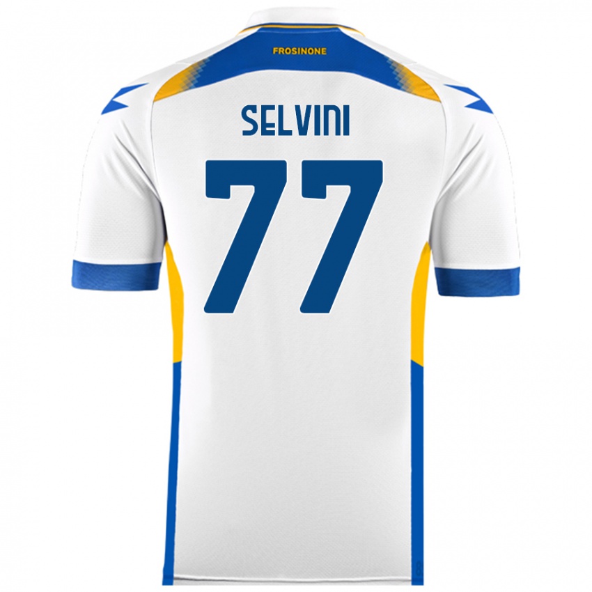 Gyermek Alessandro Selvini #77 Fehér Idegenbeli Jersey 2024/25 Mez Póló Ing