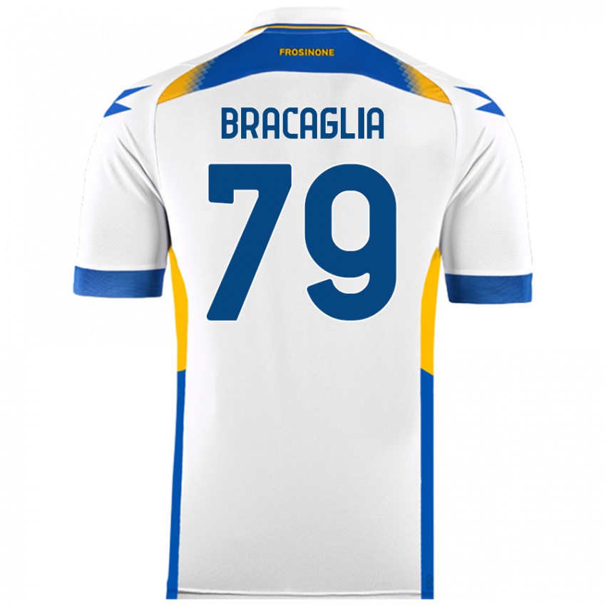 Gyermek Gabriele Bracaglia #79 Fehér Idegenbeli Jersey 2024/25 Mez Póló Ing