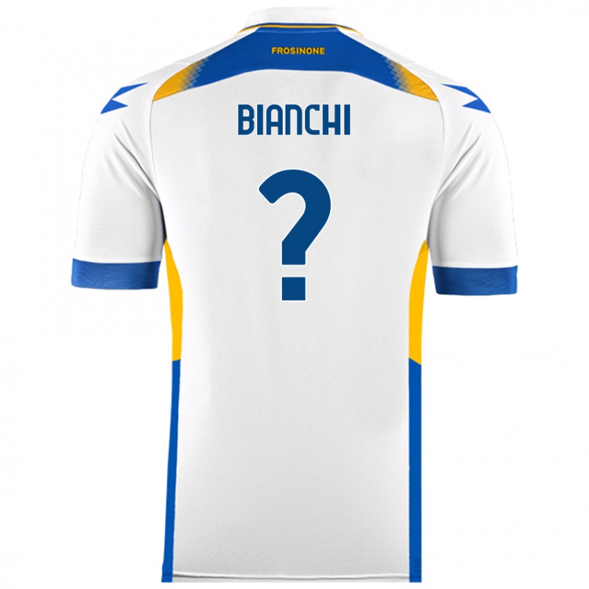 Gyermek Cristian Bianchi #0 Fehér Idegenbeli Jersey 2024/25 Mez Póló Ing