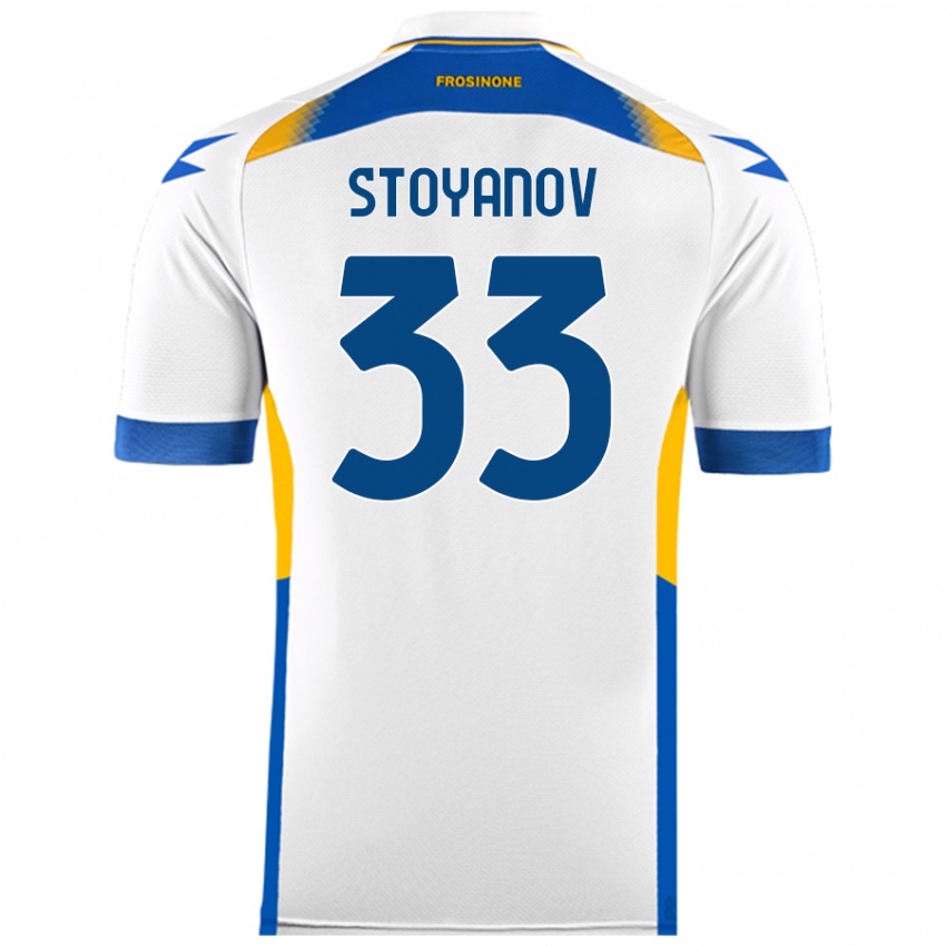 Gyermek Steliyan Stoyanov #33 Fehér Idegenbeli Jersey 2024/25 Mez Póló Ing