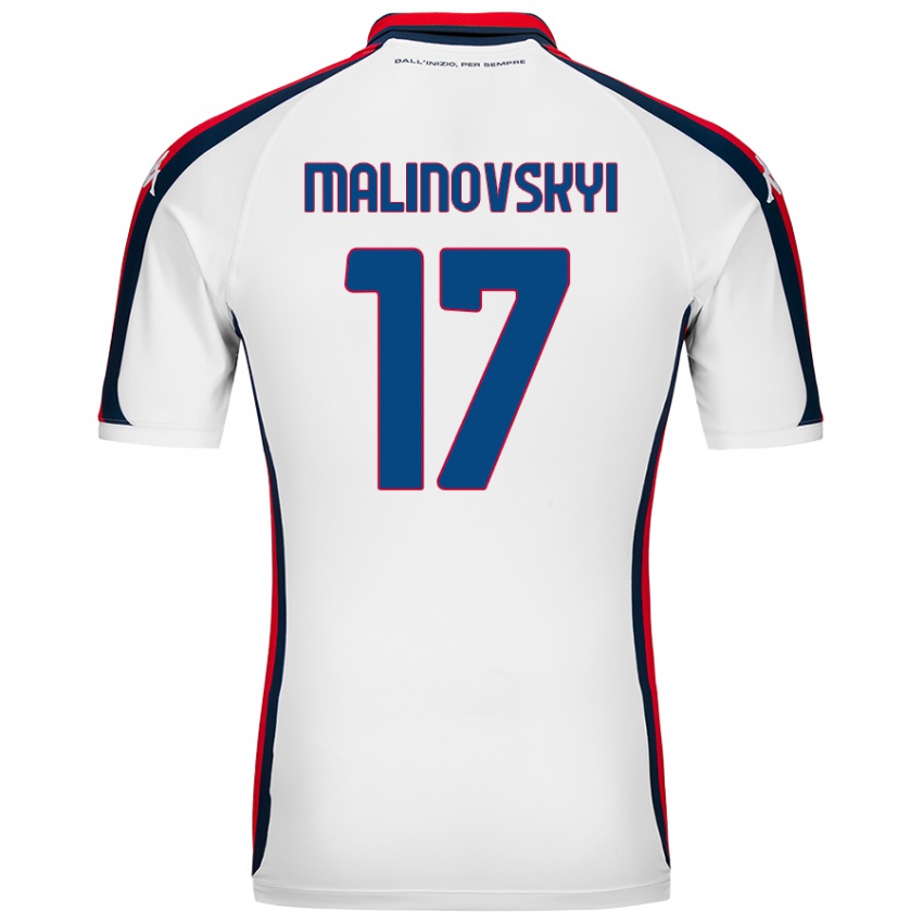 Gyermek Ruslan Malinovskyi #17 Fehér Idegenbeli Jersey 2024/25 Mez Póló Ing