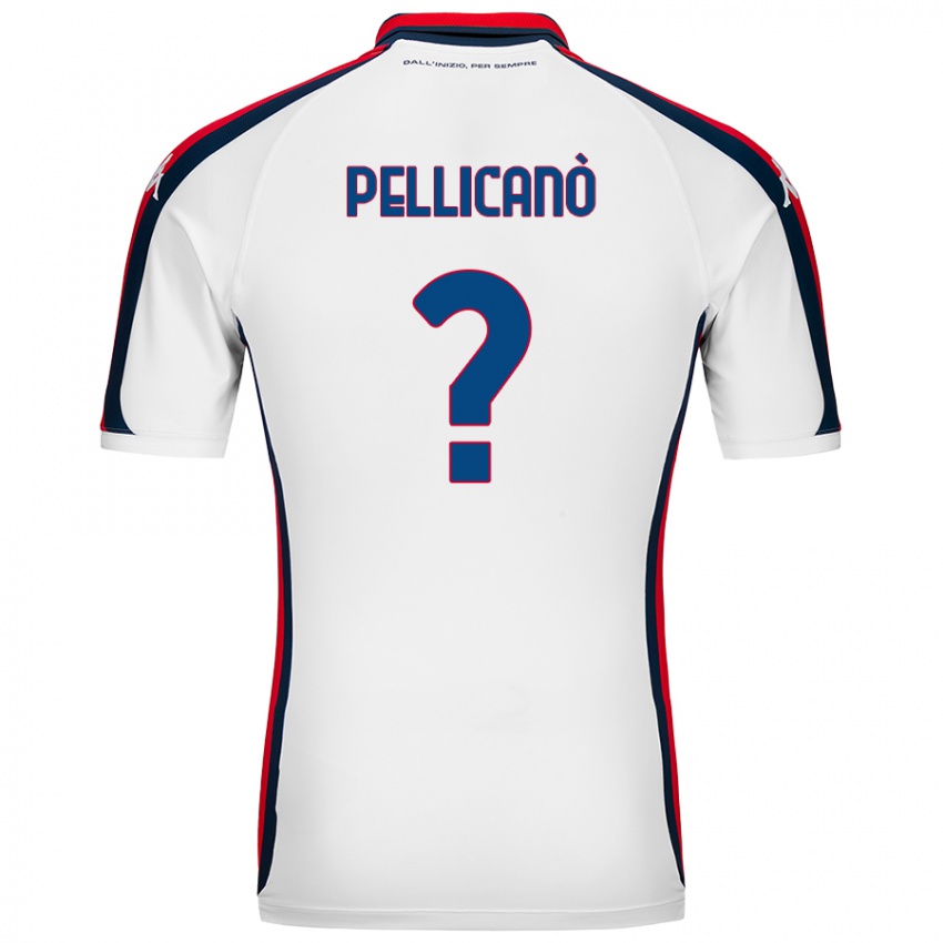 Gyermek Antonino Pellicanò #0 Fehér Idegenbeli Jersey 2024/25 Mez Póló Ing