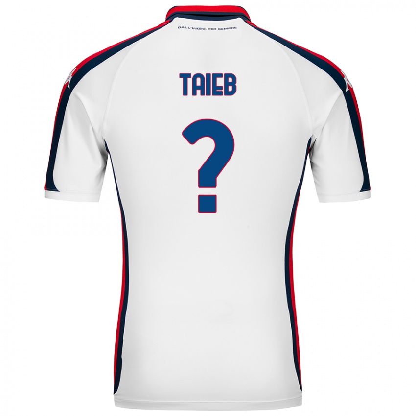 Gyermek Chad Taieb #0 Fehér Idegenbeli Jersey 2024/25 Mez Póló Ing