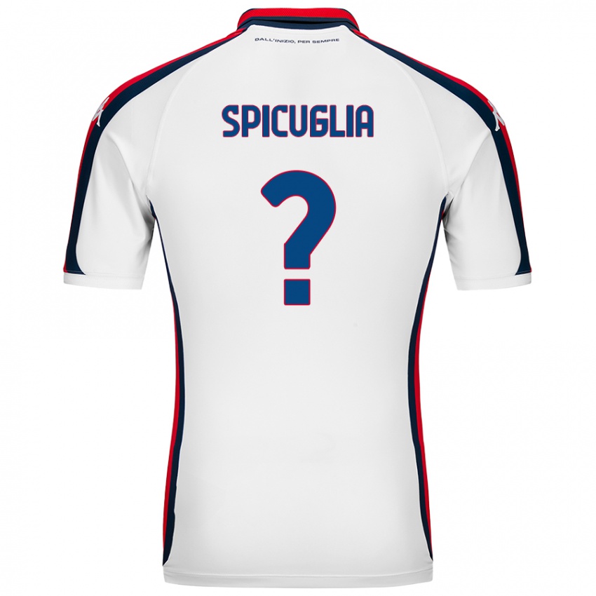 Gyermek Elia Spicuglia #0 Fehér Idegenbeli Jersey 2024/25 Mez Póló Ing