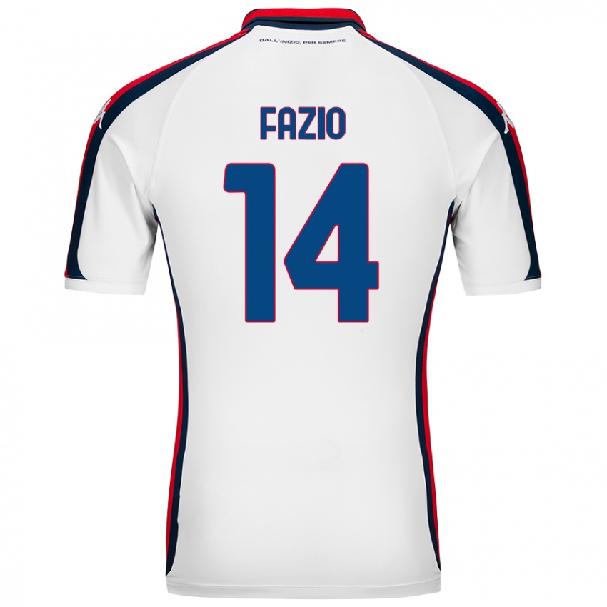 Gyermek Tommaso Fazio #14 Fehér Idegenbeli Jersey 2024/25 Mez Póló Ing