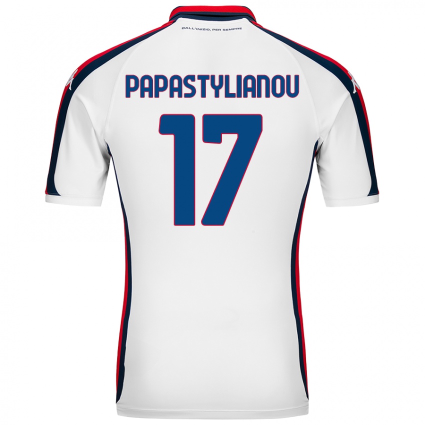 Gyermek Lysandros Andreas Papastylianou #17 Fehér Idegenbeli Jersey 2024/25 Mez Póló Ing