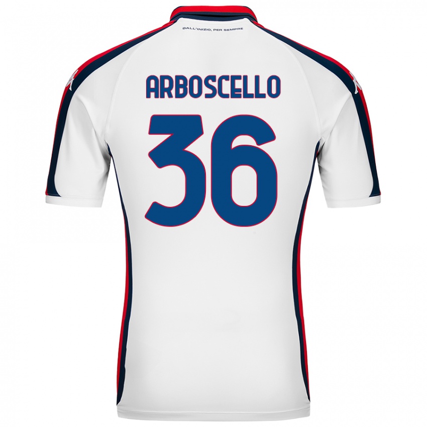 Gyermek Riccardo Arboscello #36 Fehér Idegenbeli Jersey 2024/25 Mez Póló Ing