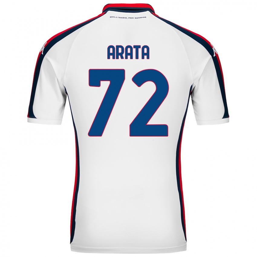 Gyermek Stefano Arata #72 Fehér Idegenbeli Jersey 2024/25 Mez Póló Ing