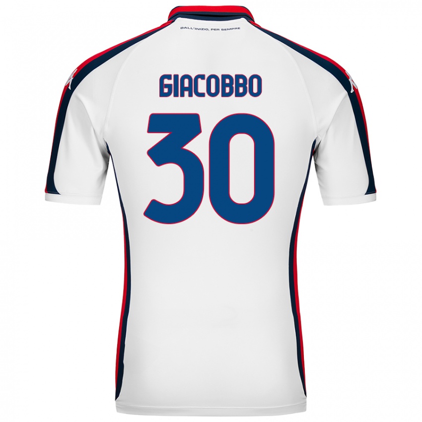 Gyermek Giulia Giacobbo #30 Fehér Idegenbeli Jersey 2024/25 Mez Póló Ing