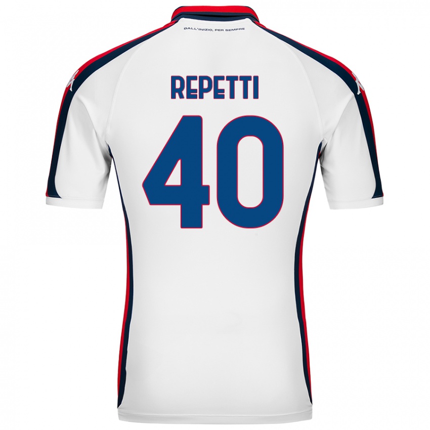 Gyermek Chiara Repetti #40 Fehér Idegenbeli Jersey 2024/25 Mez Póló Ing