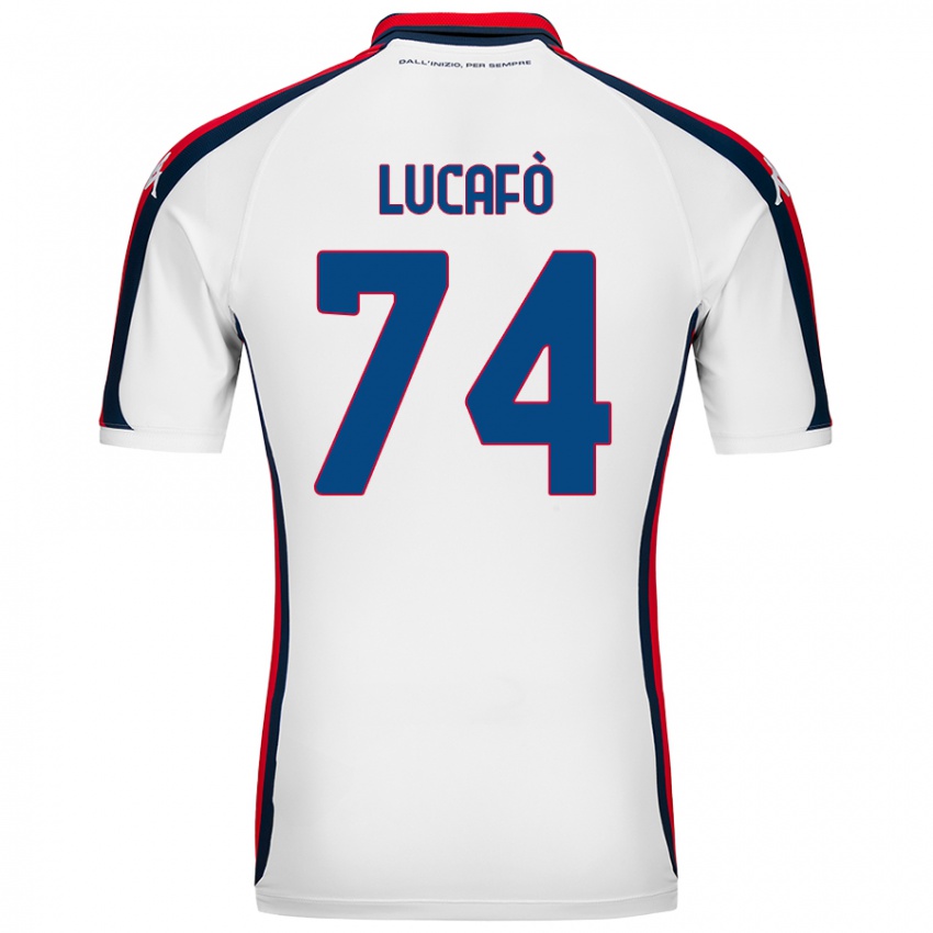 Gyermek Sara Lucafò #74 Fehér Idegenbeli Jersey 2024/25 Mez Póló Ing