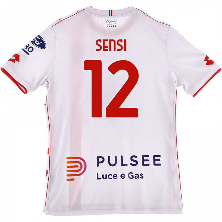 Gyermek Stefano Sensi #12 Fehér Piros Idegenbeli Jersey 2024/25 Mez Póló Ing