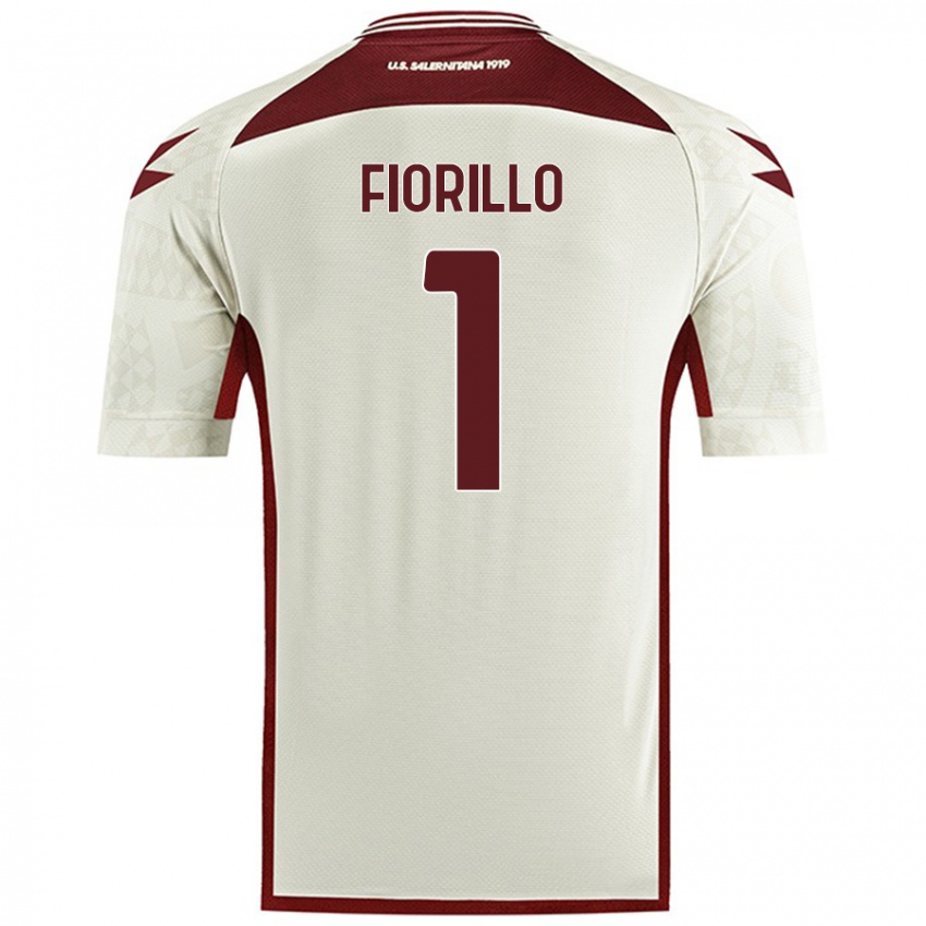 Gyermek Vincenzo Fiorillo #1 Krém Színű Idegenbeli Jersey 2024/25 Mez Póló Ing