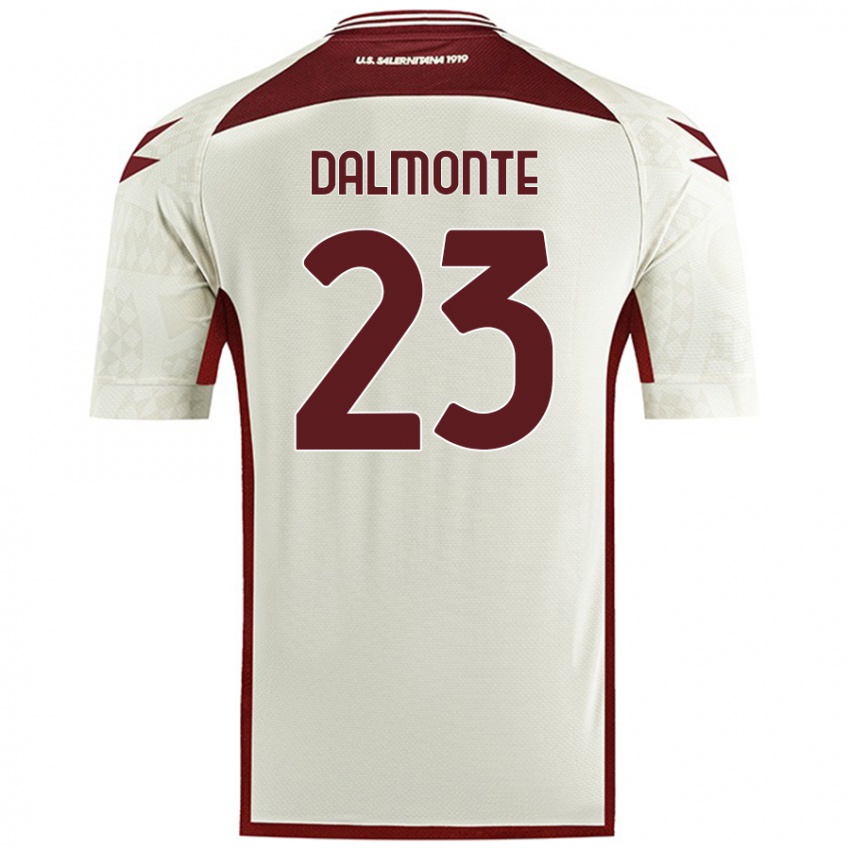 Gyermek Nicola Dalmonte #23 Krém Színű Idegenbeli Jersey 2024/25 Mez Póló Ing