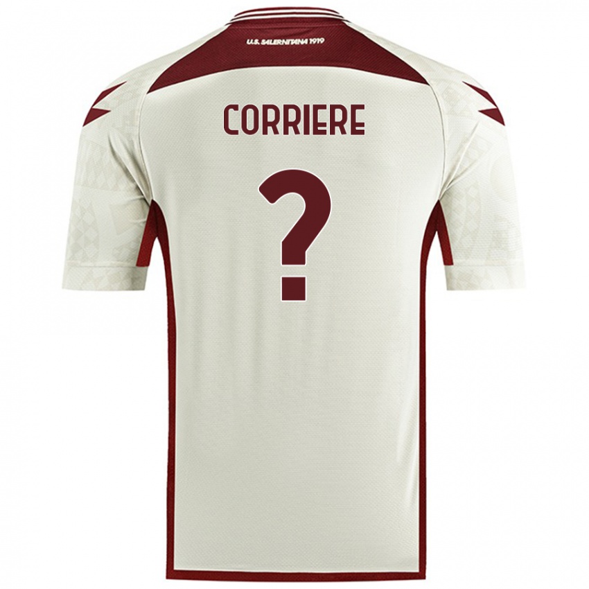 Gyermek Francesco Corriere #0 Krém Színű Idegenbeli Jersey 2024/25 Mez Póló Ing