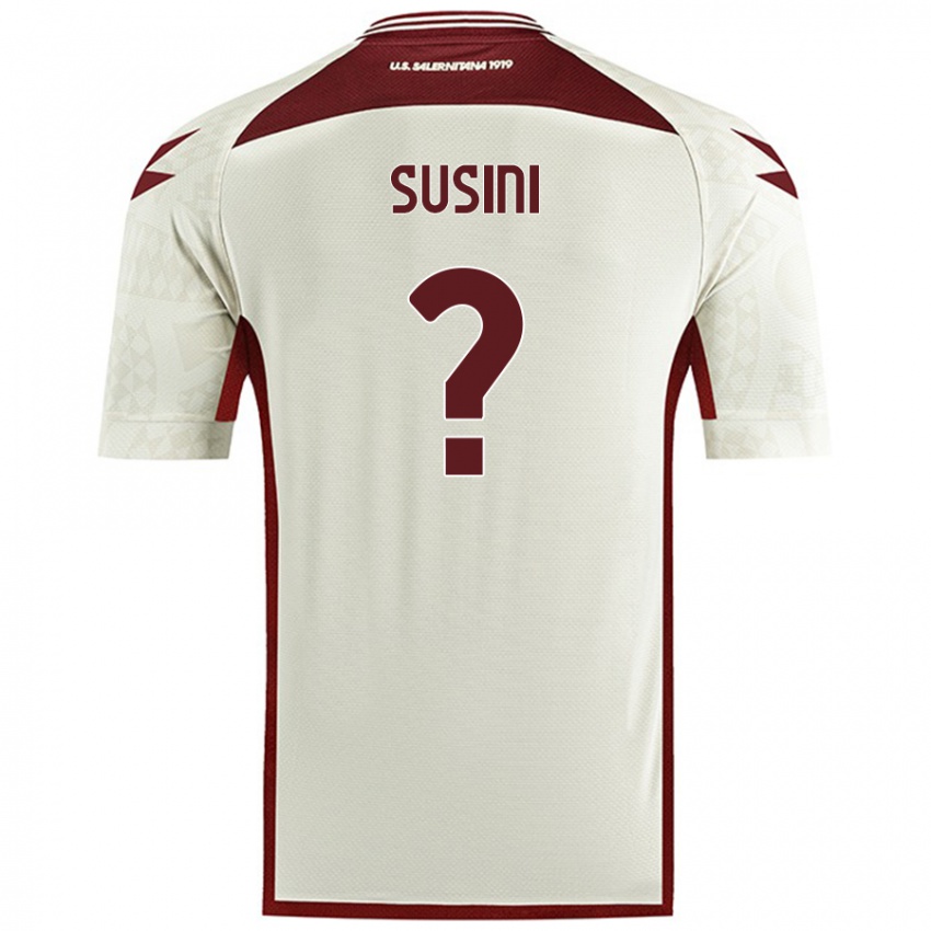 Gyermek Antonio Susini #0 Krém Színű Idegenbeli Jersey 2024/25 Mez Póló Ing