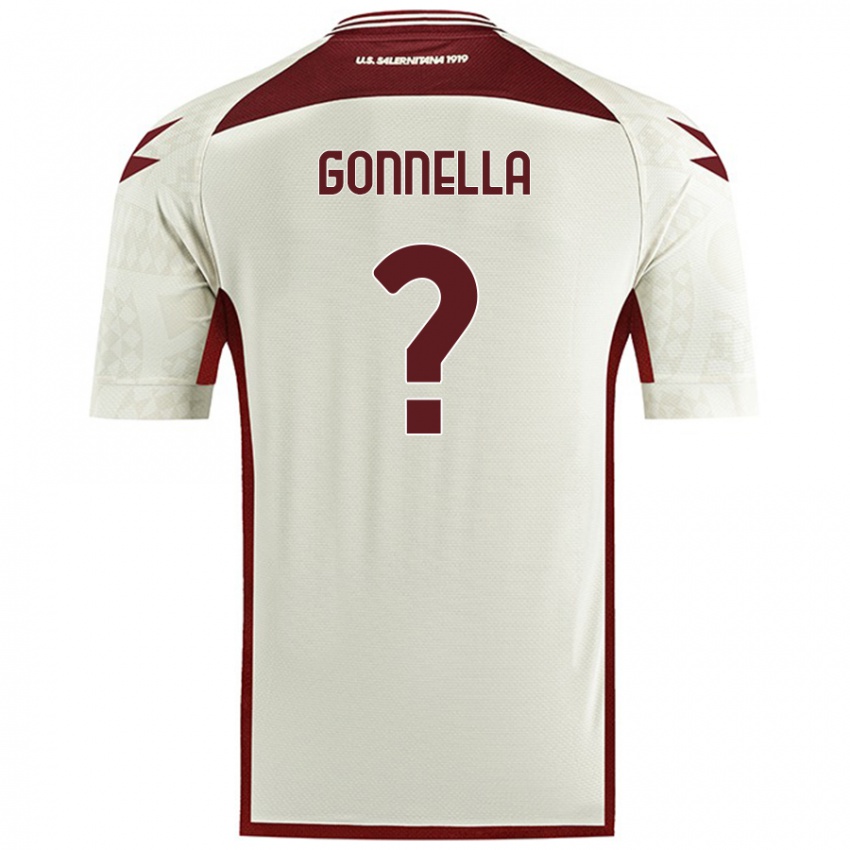 Gyermek Andrea Gonnella #0 Krém Színű Idegenbeli Jersey 2024/25 Mez Póló Ing