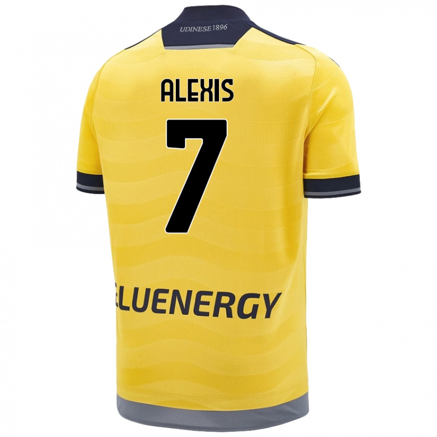 Gyermek Alexis Sanchez #7 Aranysárga Idegenbeli Jersey 2024/25 Mez Póló Ing