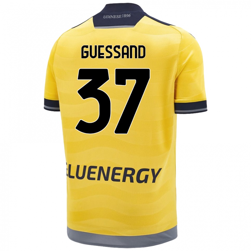 Gyermek Axel Guessand #37 Aranysárga Idegenbeli Jersey 2024/25 Mez Póló Ing