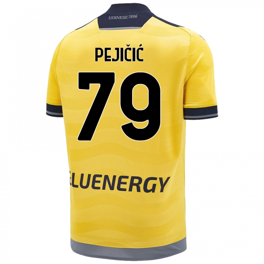 Gyermek David Pejičić #79 Aranysárga Idegenbeli Jersey 2024/25 Mez Póló Ing