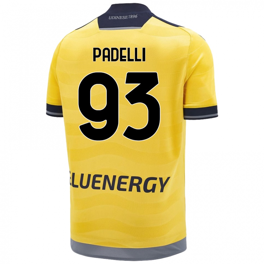 Gyermek Daniele Padelli #93 Aranysárga Idegenbeli Jersey 2024/25 Mez Póló Ing