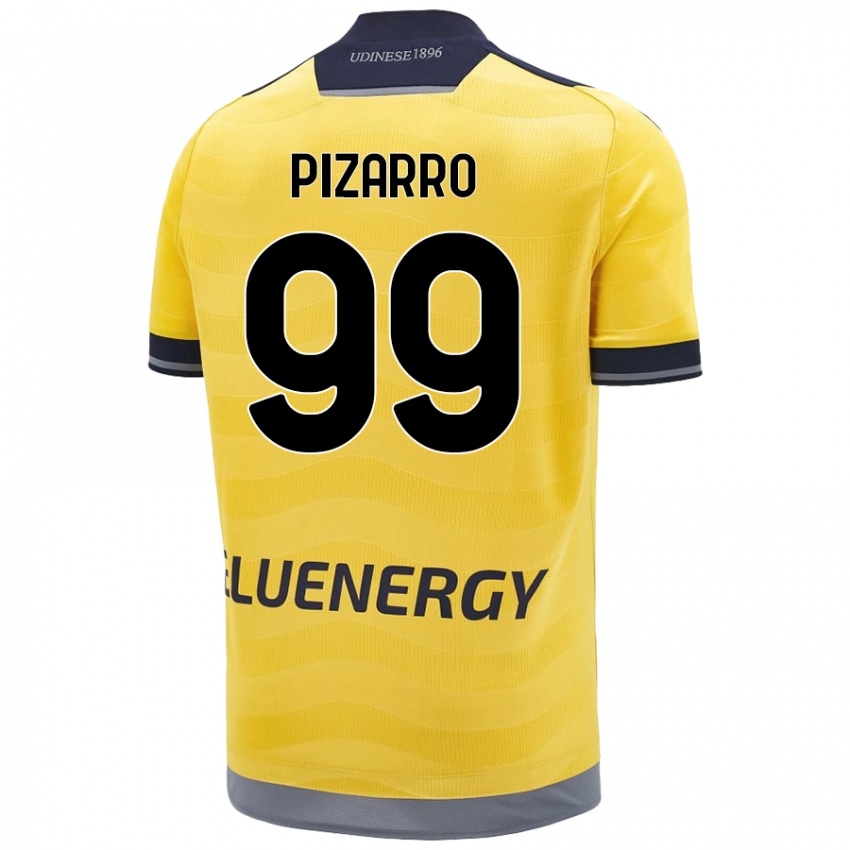 Gyermek Damián Pizarro #99 Aranysárga Idegenbeli Jersey 2024/25 Mez Póló Ing