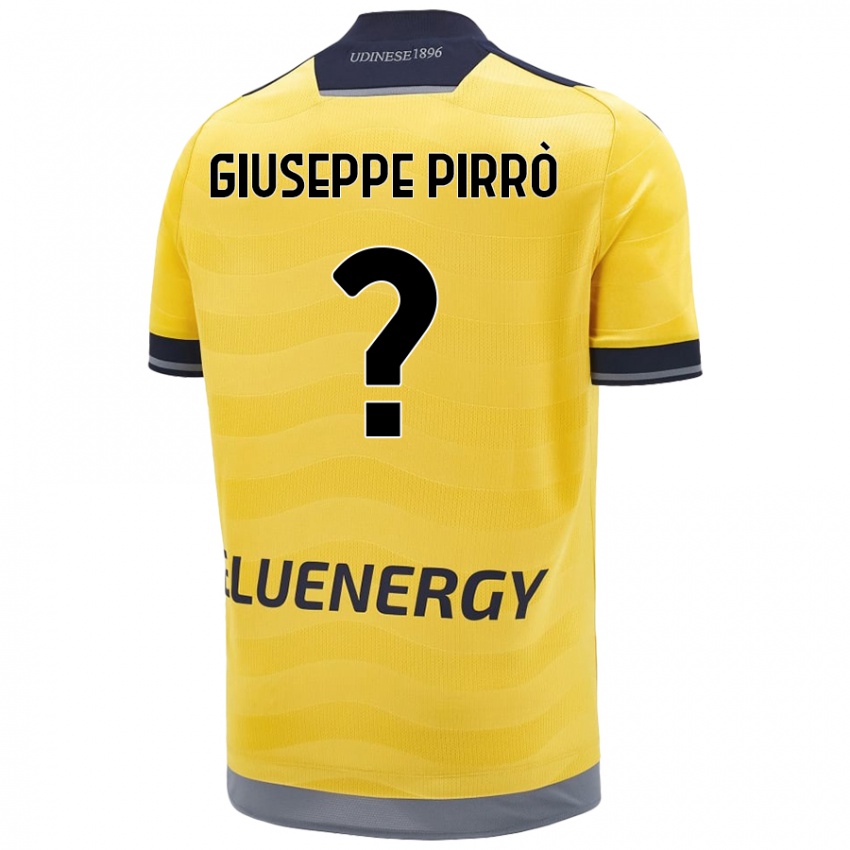 Gyermek Marco Giuseppe Pirrò #0 Aranysárga Idegenbeli Jersey 2024/25 Mez Póló Ing