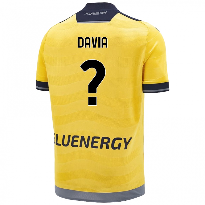 Gyermek Emiliano Davia #0 Aranysárga Idegenbeli Jersey 2024/25 Mez Póló Ing