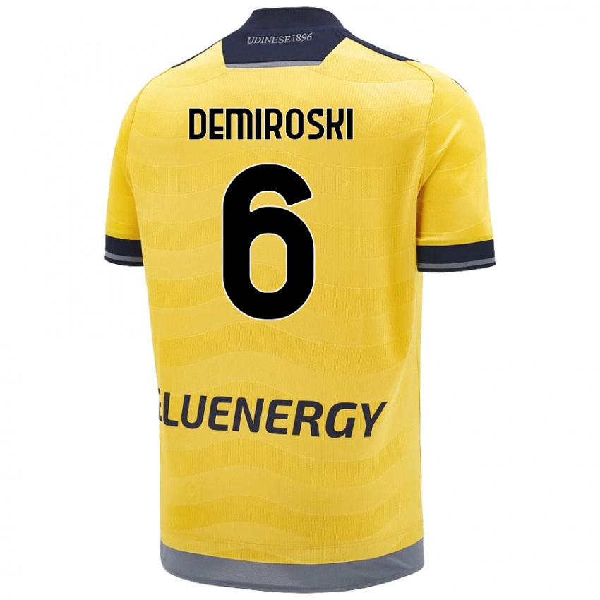 Gyermek Shenol Demiroski #6 Aranysárga Idegenbeli Jersey 2024/25 Mez Póló Ing