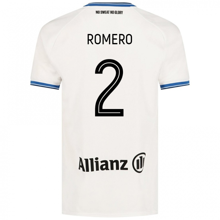 Gyermek Zaid Romero #2 Fehér Idegenbeli Jersey 2024/25 Mez Póló Ing