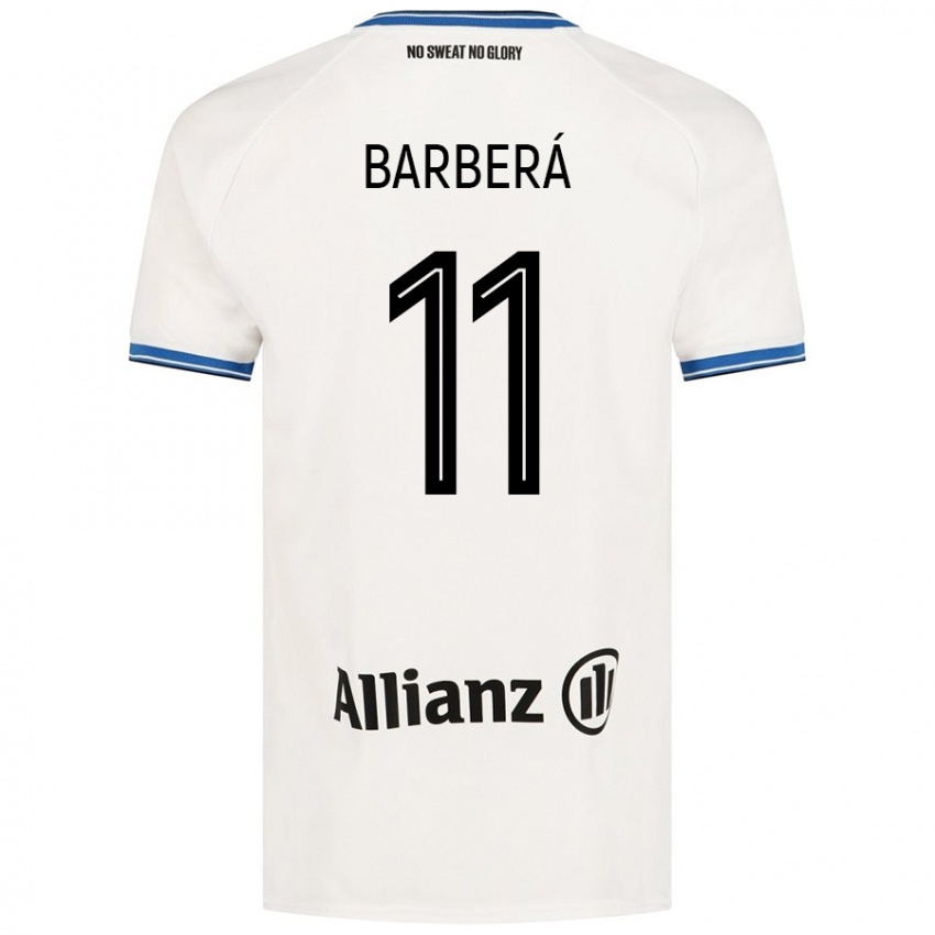 Gyermek Víctor Barberá #11 Fehér Idegenbeli Jersey 2024/25 Mez Póló Ing