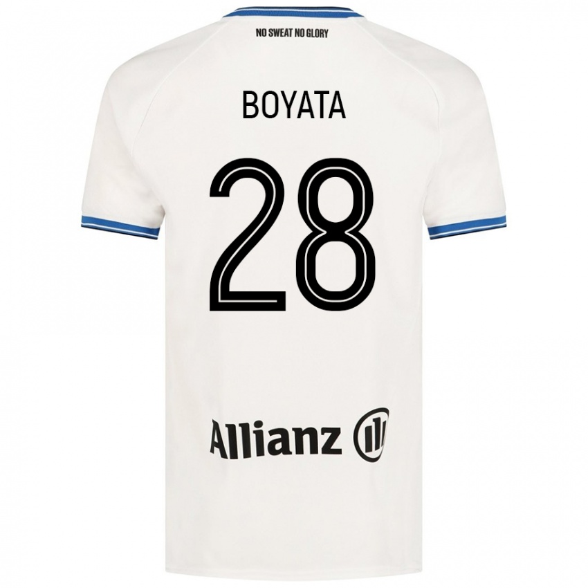 Gyermek Dedryck Boyata #28 Fehér Idegenbeli Jersey 2024/25 Mez Póló Ing