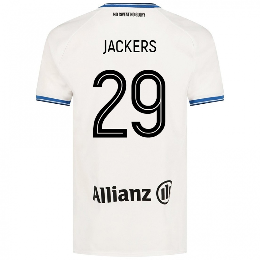 Gyermek Nordin Jackers #29 Fehér Idegenbeli Jersey 2024/25 Mez Póló Ing