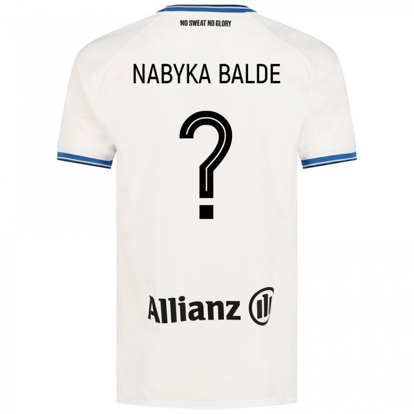 Gyermek Mamadou Nabyka Balde #0 Fehér Idegenbeli Jersey 2024/25 Mez Póló Ing