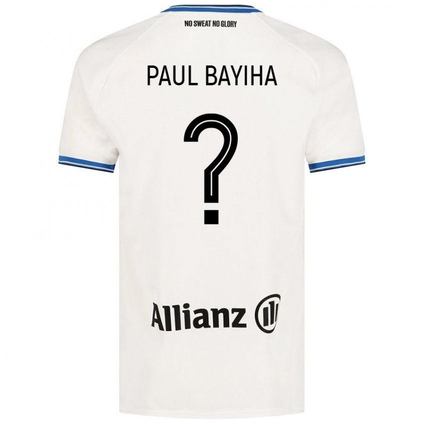 Gyermek Jean Paul Bayiha #0 Fehér Idegenbeli Jersey 2024/25 Mez Póló Ing