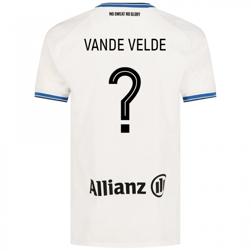 Gyermek Chloé Vande Velde #0 Fehér Idegenbeli Jersey 2024/25 Mez Póló Ing