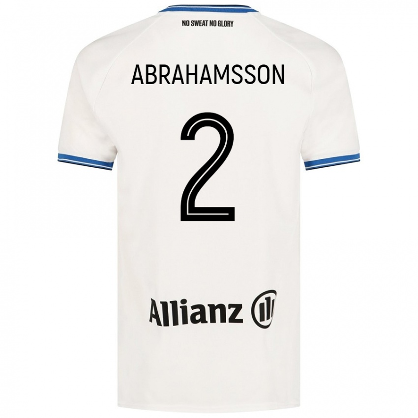 Gyermek Sejde Abrahamsson #2 Fehér Idegenbeli Jersey 2024/25 Mez Póló Ing