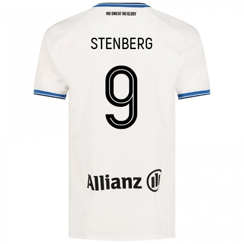 Gyermek Hanna Stenberg #9 Fehér Idegenbeli Jersey 2024/25 Mez Póló Ing