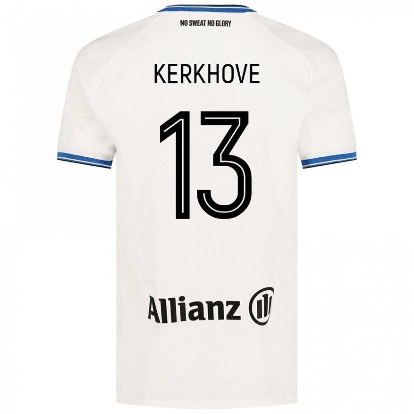 Gyermek Angel Kerkhove #13 Fehér Idegenbeli Jersey 2024/25 Mez Póló Ing