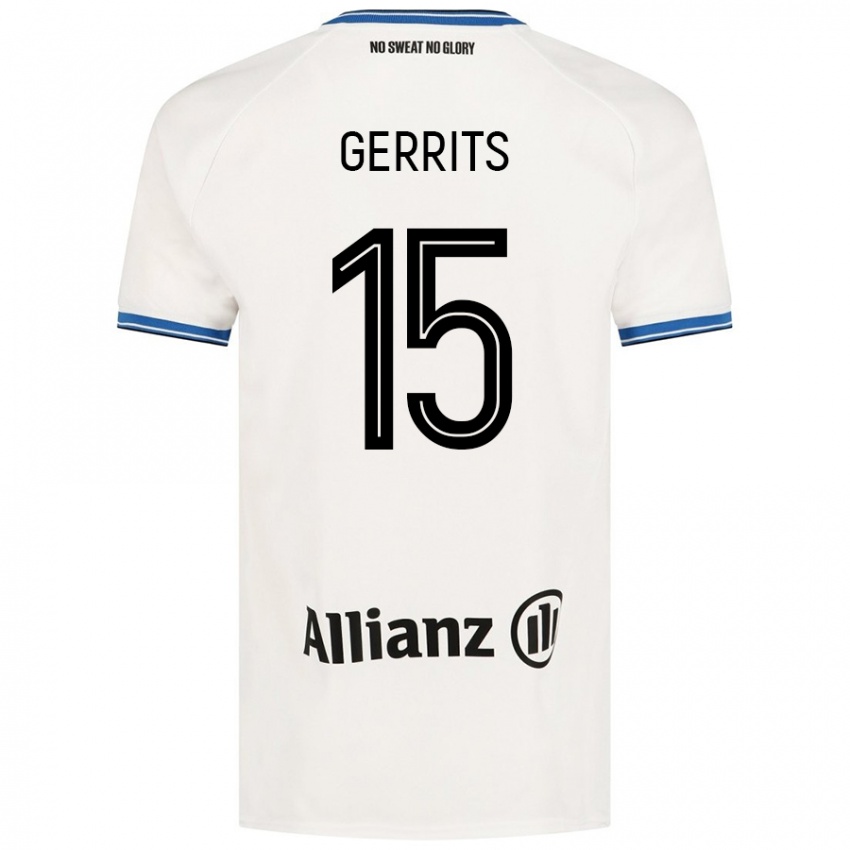 Gyermek Melanie Gerrits #15 Fehér Idegenbeli Jersey 2024/25 Mez Póló Ing