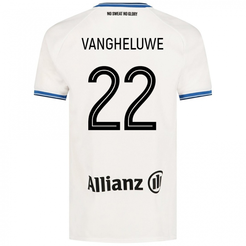 Gyermek Jody Vangheluwe #22 Fehér Idegenbeli Jersey 2024/25 Mez Póló Ing