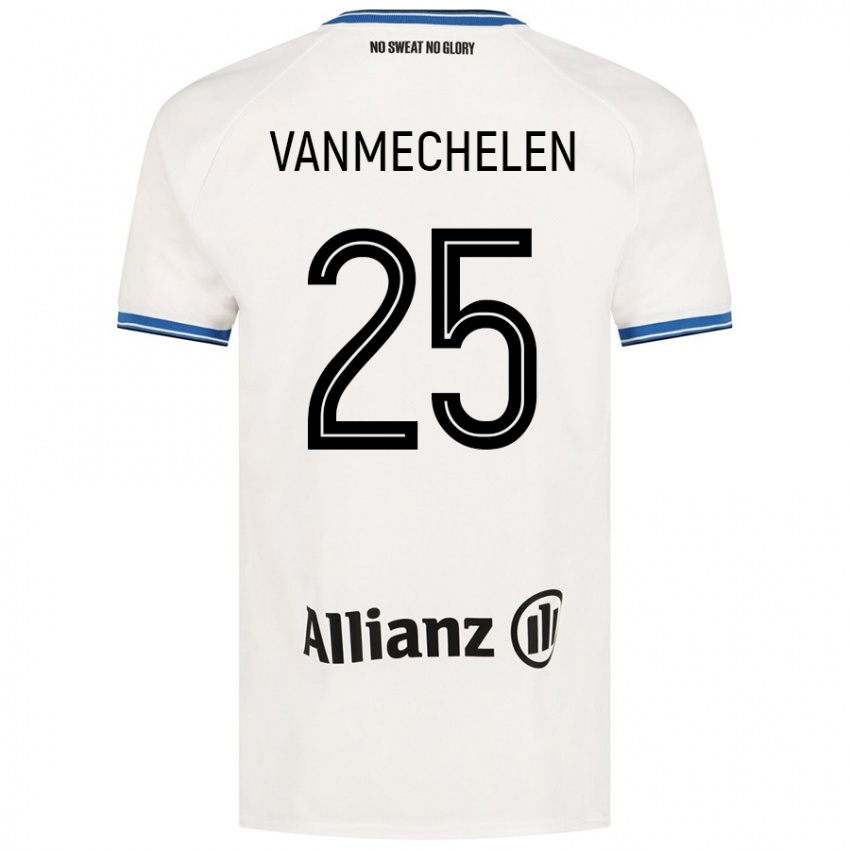 Gyermek Davinia Vanmechelen #25 Fehér Idegenbeli Jersey 2024/25 Mez Póló Ing