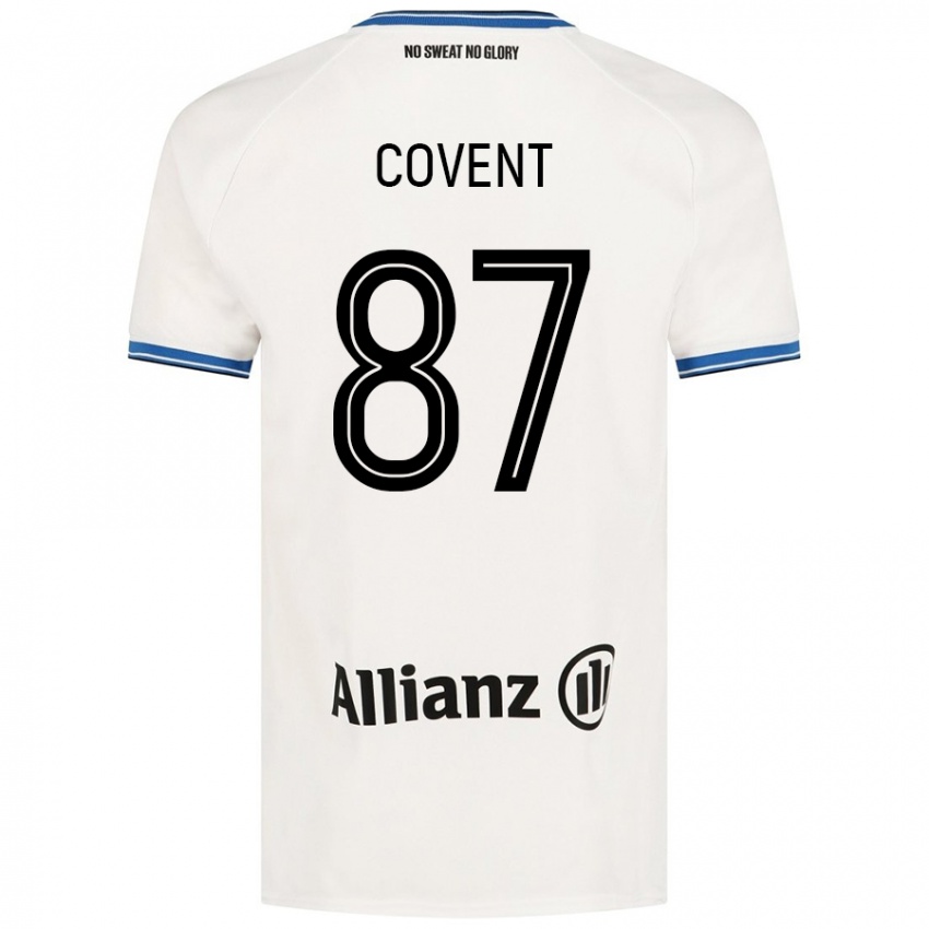 Gyermek Jorijn Covent #87 Fehér Idegenbeli Jersey 2024/25 Mez Póló Ing